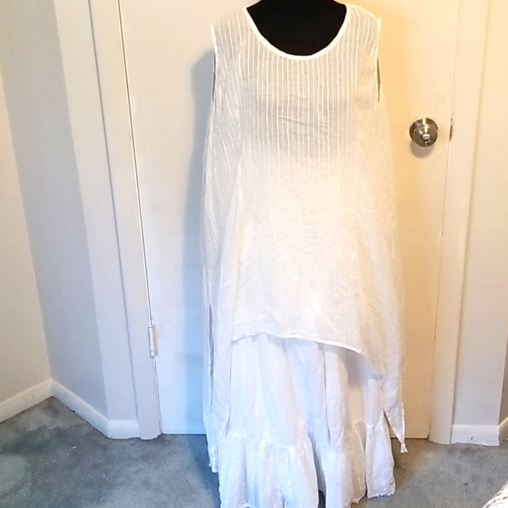 Oversized sleeveless top with Palazzo bottom pants